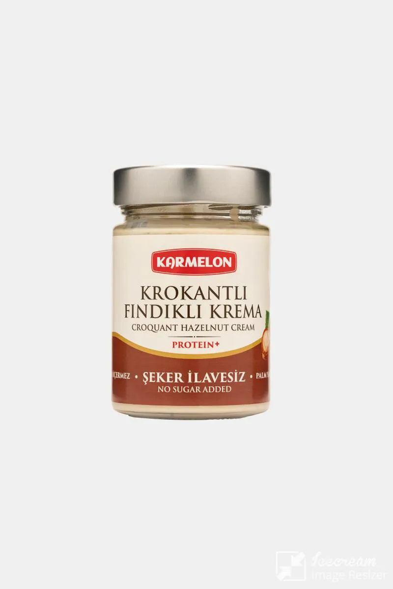 Şeker ilavesiz Krokantlı Fındıklı Krema (340 gr)