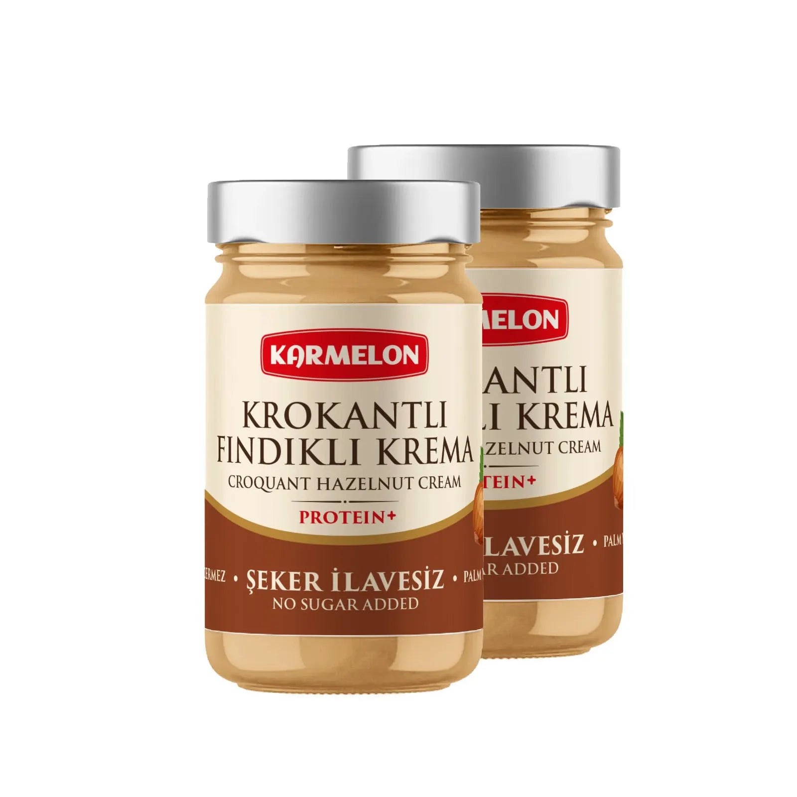 Şeker ilavesiz Krokantlı Fındıklı Krema (340 gr) 2'li