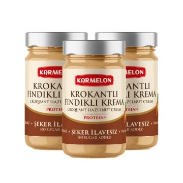 Şeker İlavesiz Krokantlı Fındıklı Krema x 3